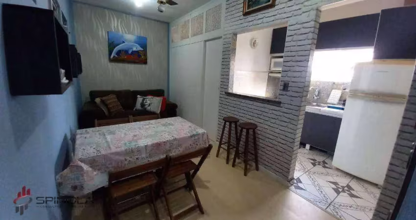 Kitnet com 1 dormitório à venda, 35 m² por r$ 160.000,00 - real - praia grande/sp