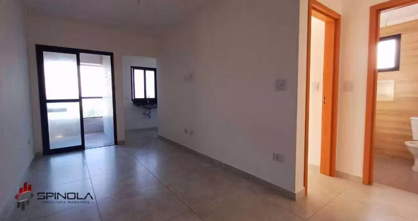 Apartamento com 2 dormitórios à venda, 53 m² por r$ 430.000,00 - maracanã - praia grande/sp