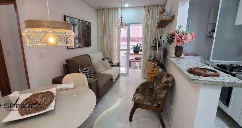 Apartamento com 2 dormitórios à venda, 62 m² por r$ 588.000,00 - vila caiçara - praia grande/sp