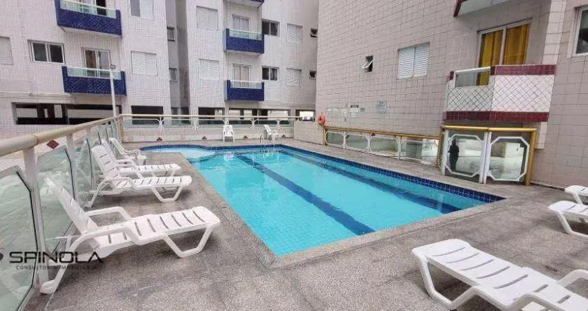 Apartamento com 2 dormitórios à venda, 55 m² por r$ 375.000,00 - mirim - praia grande/sp