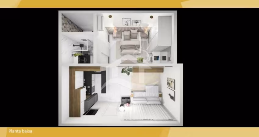 Apartamento Loft Residencial Fechado à venda , 1 quarto(s),  sendo 1 suíte(s) (home business) no bairro Maria Helena Novaes, 100 metros da praia, Peruíbe-SP