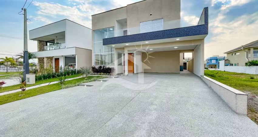 Casa sobrado novo à venda com piscina, 5 quarto(s),  sendo 5 suíte(s)  no bairro bougainville residencial iv, 1200 metros da praia, peruíbe-sp