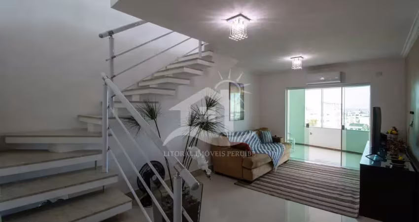 Apartamento cobertura à venda , 3 quarto(s),  sendo 1 suíte(s) (edificio brahman) no bairro centro, 600 metros da praia, peruíbe-sp