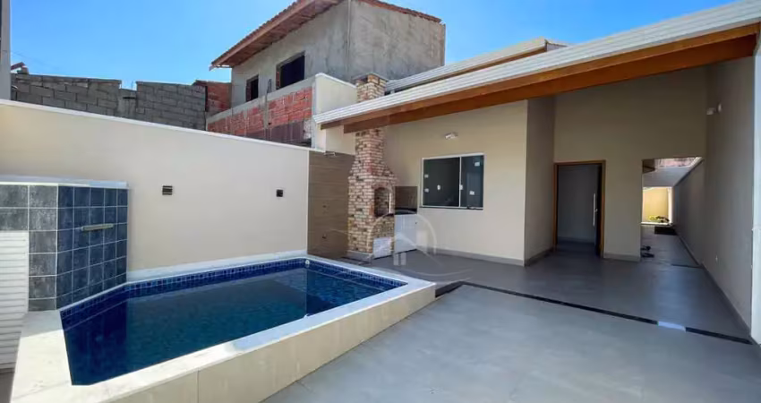 Casa térrea com piscina à venda , 3 quarto(s),  sendo 1 suíte(s)  no bairro park daville, 2000 metros da praia, peruíbe-sp