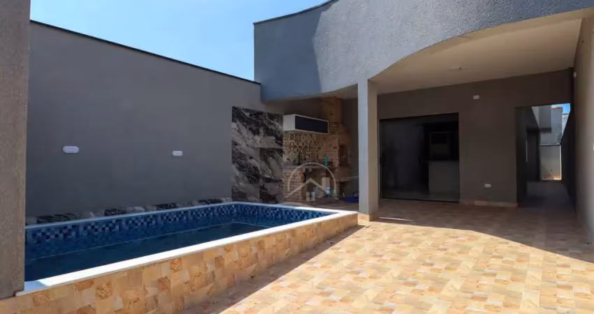Casa térrea à venda com piscina, 3 quarto(s),  sendo 1 suíte(s)  no bairro park daville, 1500 metros da praia, peruíbe-sp