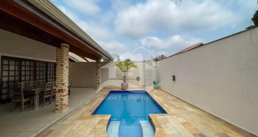 Casa térrea à venda com piscina, 4 quarto(s),  sendo 4 suíte(s)  no bairro bougainville residencial iii, 2 metros da praia, peruíbe-sp