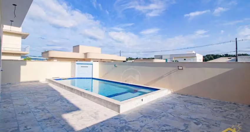 Casa sobrado à venda com piscina, 4 quarto(s),  sendo 4 suíte(s)  no bairro bougainville residencial iv, 2 metros da praia, peruíbe-sp