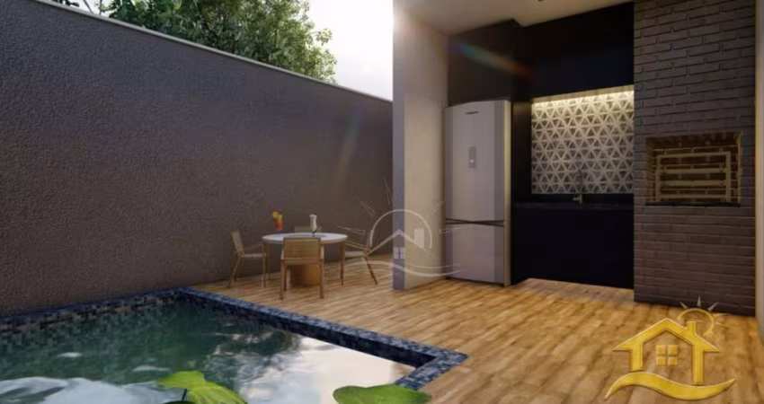 Casa Térrea com piscina à venda , 2 quarto(s),  sendo 1 suíte(s)  no bairro Centro, 0 metros da praia, Itanhaém-SP