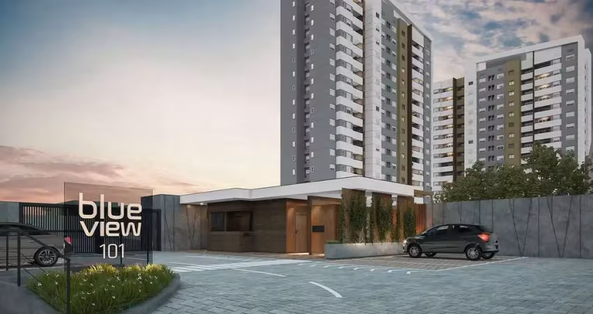 Blue view | construtora m vituzzo | pronto | 56 metros | 02 dormitórios | suíte | varanda | 01 vaga