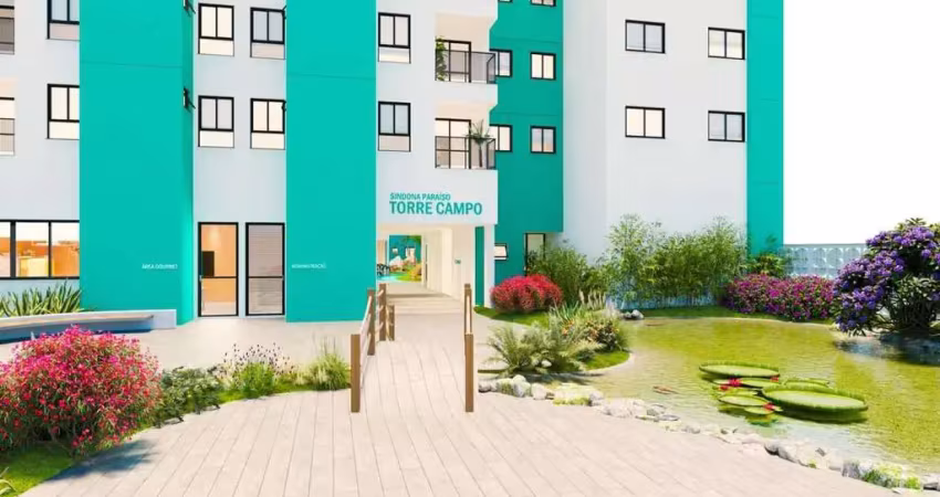 Sindona paraíso | construtora sindona | construção | 50 metros | 02 dormitórios | varanda | 01 vaga