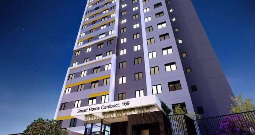 Smart home cambuci | construtora grifo | construção | 38 metros | 02 dormitórios | com varanda | sem vaga