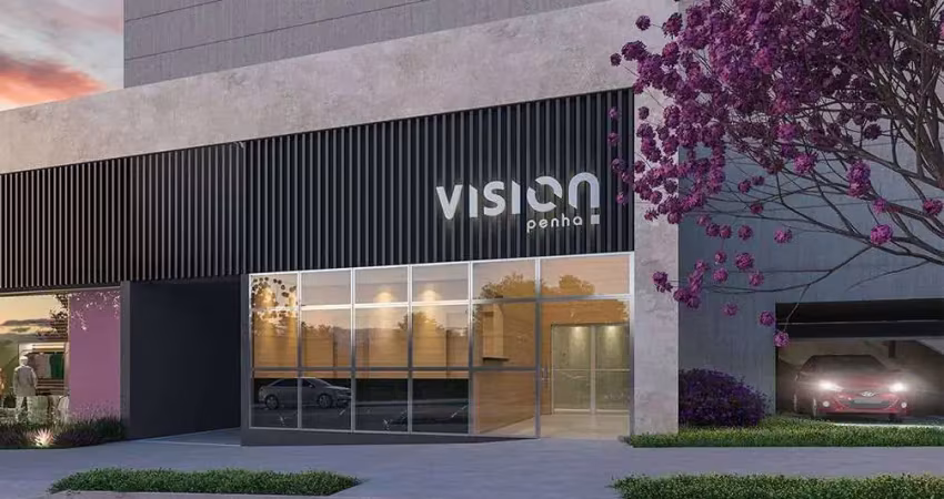 Vision penha | construtora emccamp | construção | 47 metros | 02 dormitórios | suíte | varanda | 01 vaga