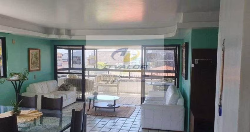 Vendo apartamento no Bessa, à 300 mts do mar, com 215 m², varandão com vista mar, 5 quartos s/ 4 suítes