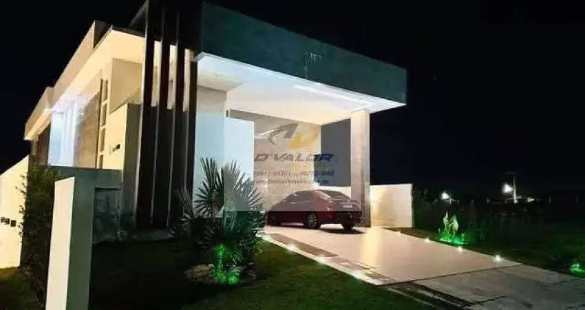 Vendo casa em condomínio fechado, com 250m², sala para 3 ambientes, 3 suítes, escritório e 4 vagas