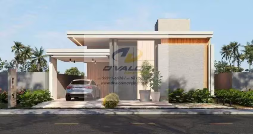 Vendo casa em condomínio com 130m² construídos, 03 quartos, garagem coberta p/ 01 carros