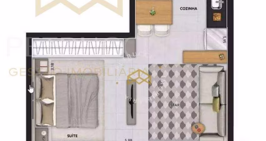Apartamento com 1 dormitório à venda, 41 m² por R$ 580.000,00 - Centro - Campinas/SP