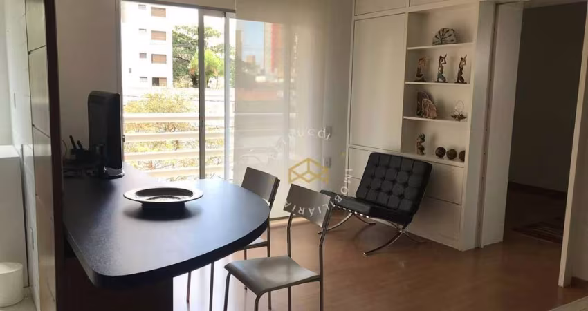 Apartamento com 1 dormitório para alugar, 52 m² - Cambuí - Campinas/SP