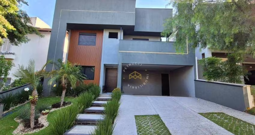 Casa contemporânea à venda no Condomínio Vivenda das Quaresmas, em Valinhos/SP.