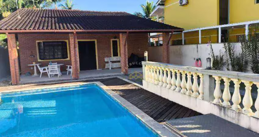 Casa com 3 dormitórios à venda, 140 m² - balneário praia do pernambuco - guarujá/sp