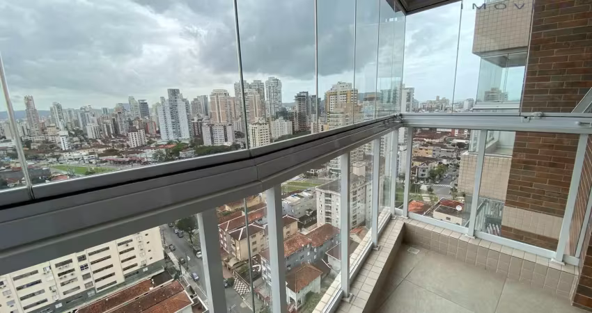 Locação - 1 quarto, lazer completo, garagem demarcada e deposito - campo grande - santos