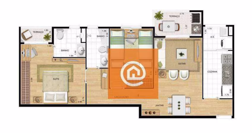 Apartamento com 3 dormitórios à venda, 83 m² por R$ 780.000,00 - Vila das Hortências - Jundiaí/SP