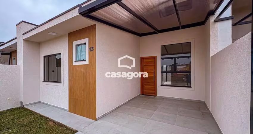 Casa com suíte, gourmet integrado e garagem coberta no condomínio estados