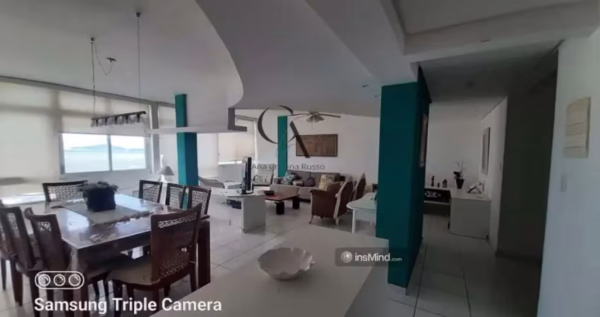 Apto vista total mar - 3 dorm- 155m², 1 vaga demarcada-  embaré-santos-sp