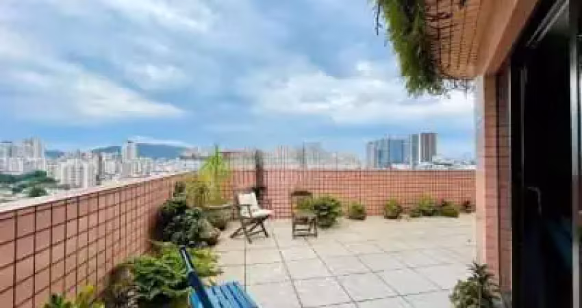 Oportunidade! apto cobertura duplex com 2 suítes e   2vagas,  268m², embaré -santos/sp