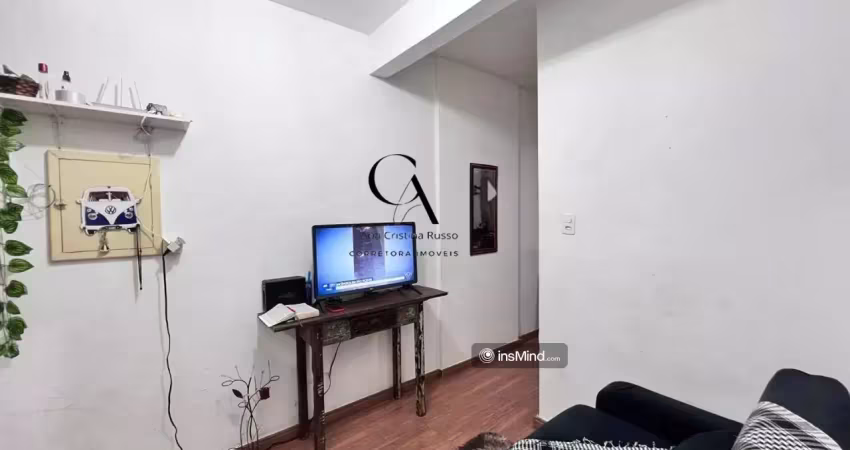 Apartamento p/ venda - airbnb com 1 dormitório, 1 vaga , 40 m² e vista mar no josé menino, santos/sp