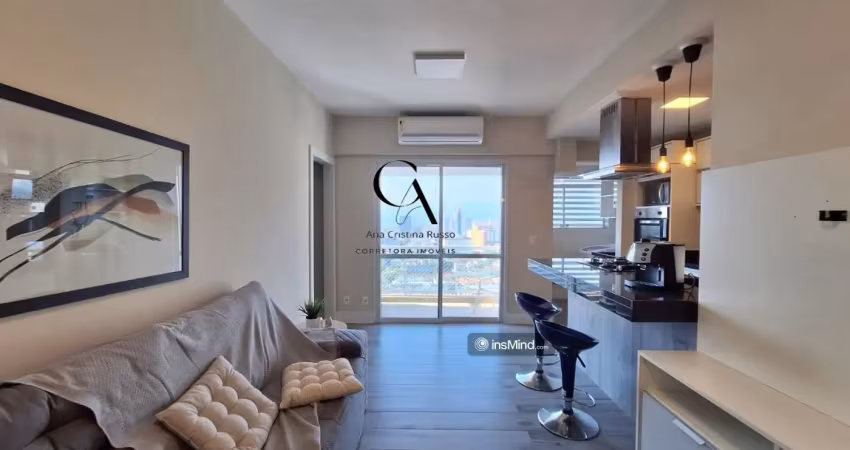 Apartamento mobiliado p/ locação – 48m² – 1 vaga – lazer completo – boqueirão/santos