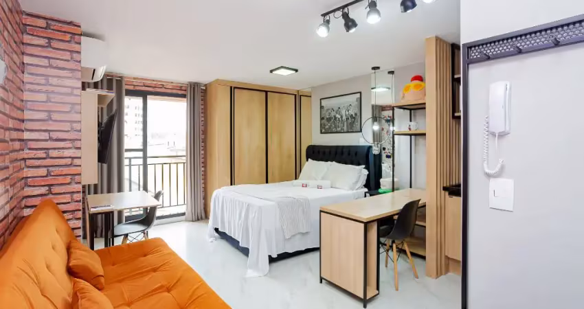 Studio moderno 100% mobiliado no centro de Curitiba