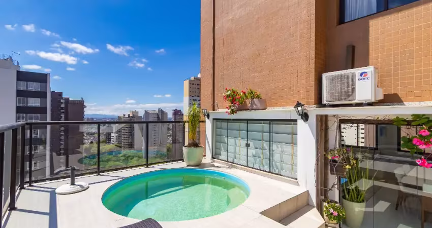 Cobertura duplex, 4 suites, 3 vagas livres de garagem e amplos ambientes sociais para receber com estilo