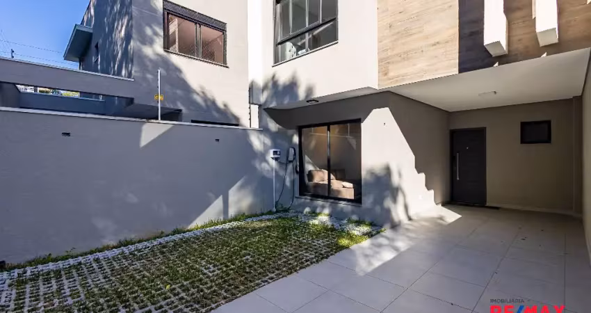 Sobrado triplex novo à venda, 136m² com terraço incrível no cascatinha – curitiba/pr