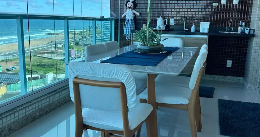 Apartamento mobiliado,  3/4 - suíte, com linda vista mar, finamente decorado