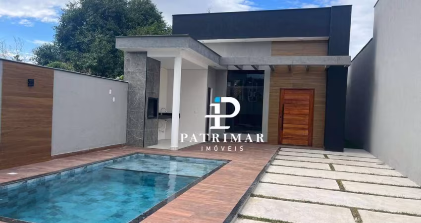 Casa com 3 Quartos, Piscina e Área gourmet   à venda, 165 m² por R$ 830.000 - Jardim Atlântico Oeste (Itaipuaçu) - Maricá/RJ