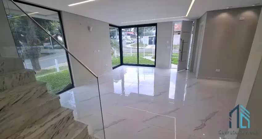 Sobrado alto padrão de esquina, com ático e terraço, 03 suítes, no boa vista em curitiba pr