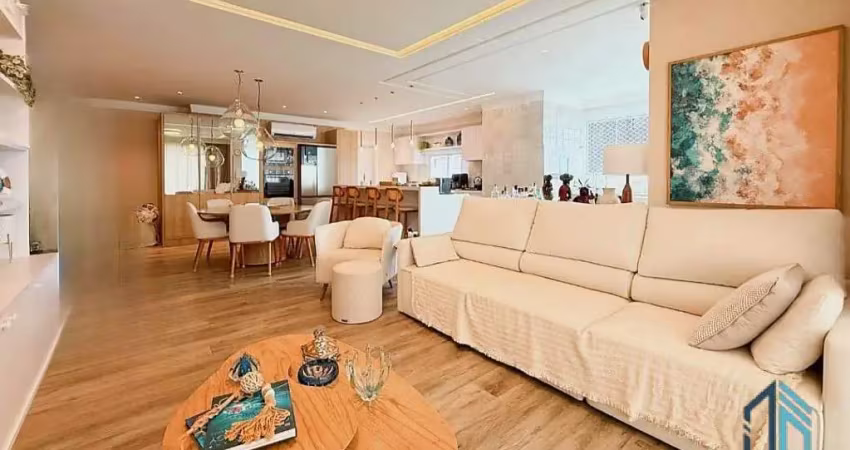 Apartamento mobiliado, 04 suítes, 03 vagas, sacada com churrasqueira em itapema sc