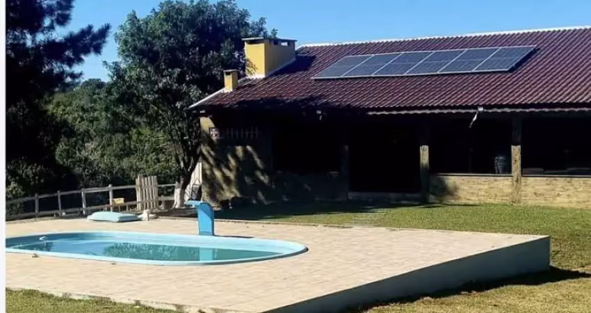 Chácara 100 % aproveitável de esquina, mobiliada, registrada, com casa, salão de festas, em contenda - pr