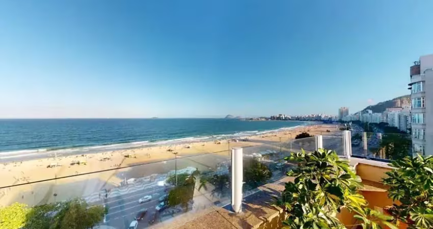 Cobertura linear de 165m² com 3 quartos à venda na av atlântica copacabana
