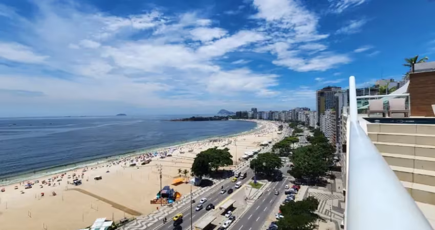Cobertura pé na areia frontal ao mar à venda em Copacabana
