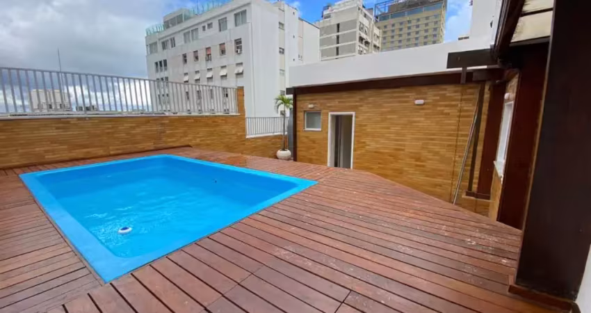 Cobertura com 4 quartos para alugar localizado na Rua Prudente de Morais, 4 Quartos; 2 suites; 2 Vagas, 350m2, Ipanema, Quadrilátero