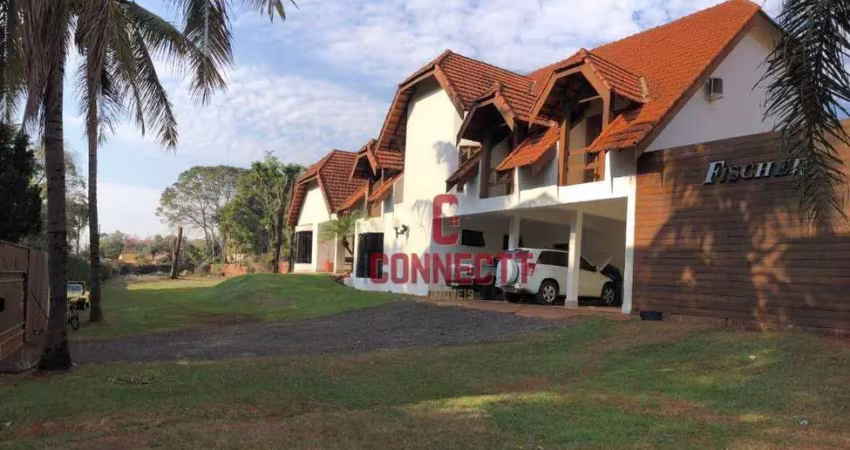 Chácara com 11 dormitórios, 3600 m² - venda por r$ 2.800.000,00 ou aluguel por r$ 15.600,00/mês - condomínio balneário recreativa - ribeirão preto/sp