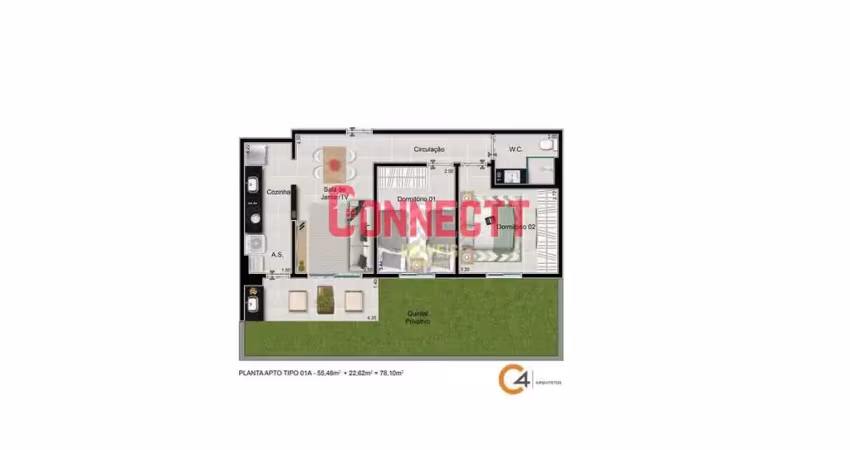 Apartamento com 2 dormitórios à venda, 78 m² por r$ 309.000,00 - bonfim paulista - ribeirão preto/s