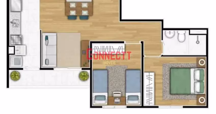 Apartamento à venda, 51 m² por r$ 210.000,00 - jardim anhangüera - ribeirão preto/sp