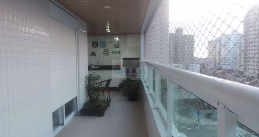 Apartamento de 113m², 3 quartos,  1 suíte, 2 vagas de garagem, varanda gourmet em Praia Grande