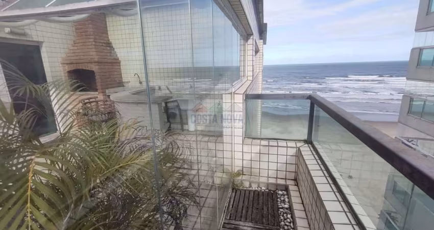 Apartamento Cobertura frente mar, 2 dormitórios e 2 vagas na Aviação em Praia Grande-SP