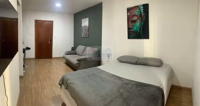 Apartamento flat mobiliado, 38 m², 1 quarto, bairro centro de são vicente