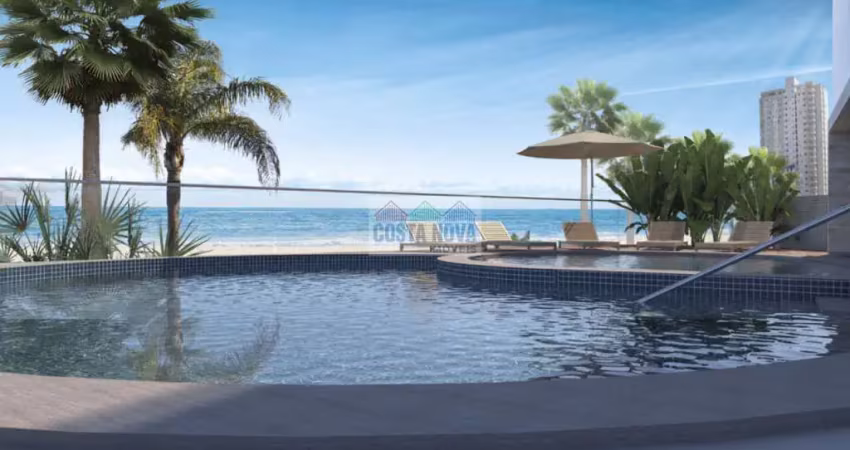 Apartamento com 2 quartos sendo 1 suíte, 2 banheiros, 2 vagas, lazer de clube, frente mar no real