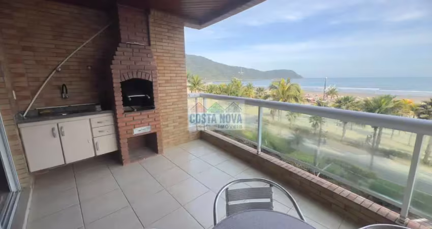 Apartamento frente mar com 3 dormitórios sendo 1 suíte, 3 banheiros, 2 vagas de garagem