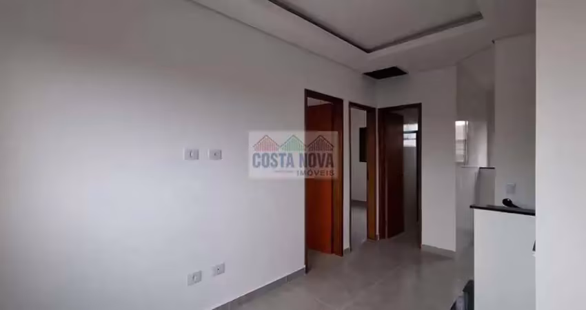 Casa sobreposta nova em condomínio com 2 quartos no melvi - praia grande - sp